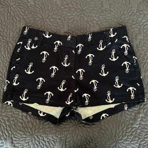 Navy blue Anchor print chino shorts